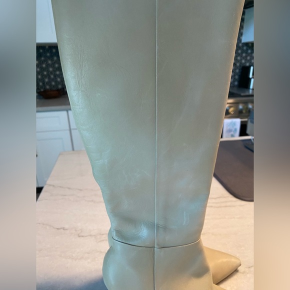 New Schutz Mikki Up Leather Boot in Oyster Size 7 - Picture 4 of 13